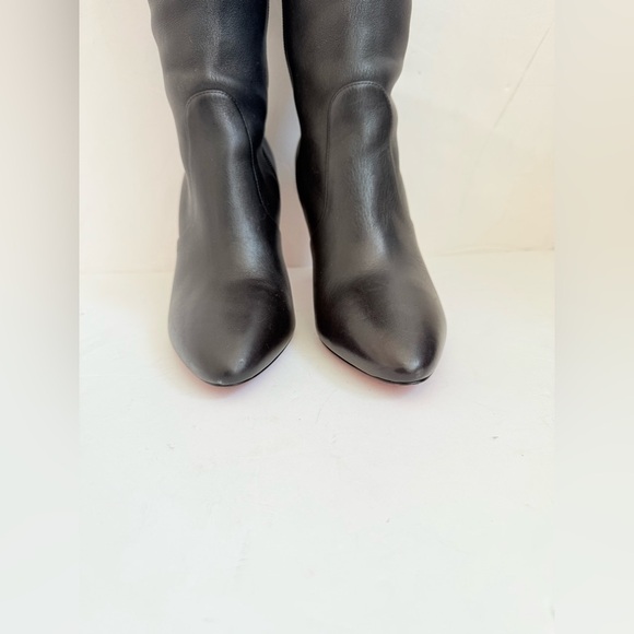 Christian Louboutin Black leather Eleonor Botta 85mm knee-high boots EU 37 - Picture 9 of 15